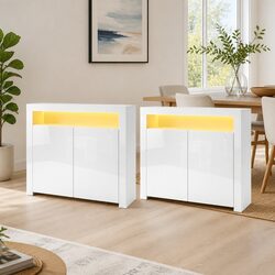 Elevate Your Space with LED Sideboard Cabinet Storage