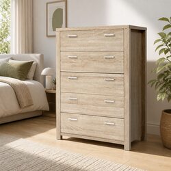 Stylish 5 Drawer Tallboy for Modern Living Spaces