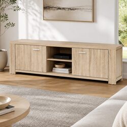 Stylish 160cm Oak Entertainment Unit with Storage
