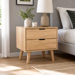 Enhance Your Bedroom with This Versatile 2-Drawer Nightstand