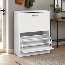 Organise Your Footwear with This Stylish White Shoe Cabinet