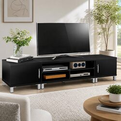 Enhance Your Space with a 190cm Black TV Entertainment Unit