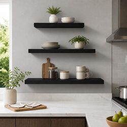 Floating Wall Shelf Set of 3 for Elegant Home Organization