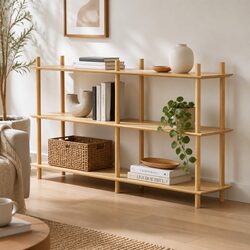 Space-Saving 3-Tier Bookshelf Display for Home Decor