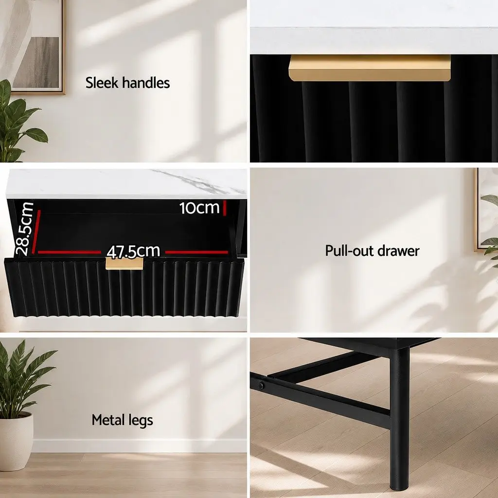 Coffee Table with Drawer and Open Shelf for Living Rooms