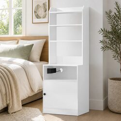 Elegant Nightstand with Charging Ports for Modern Spaces