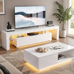 Enhance Your Living Space with LED TV and Coffee Table Set