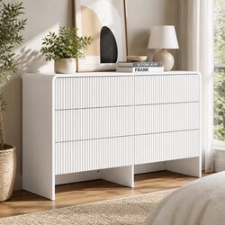 Elegant Beige 6 Drawer Dresser for Your Home