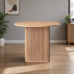 Dining Table 1M Storage Base Pine Wood Seater Kitchen Furniture Modern Design