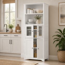 Versatile White Storage Buffet for Your Home