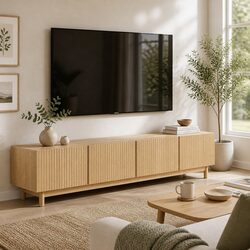 TV Unit Entertainment Storage Cabinet 180cm Living Room Media Display Stand