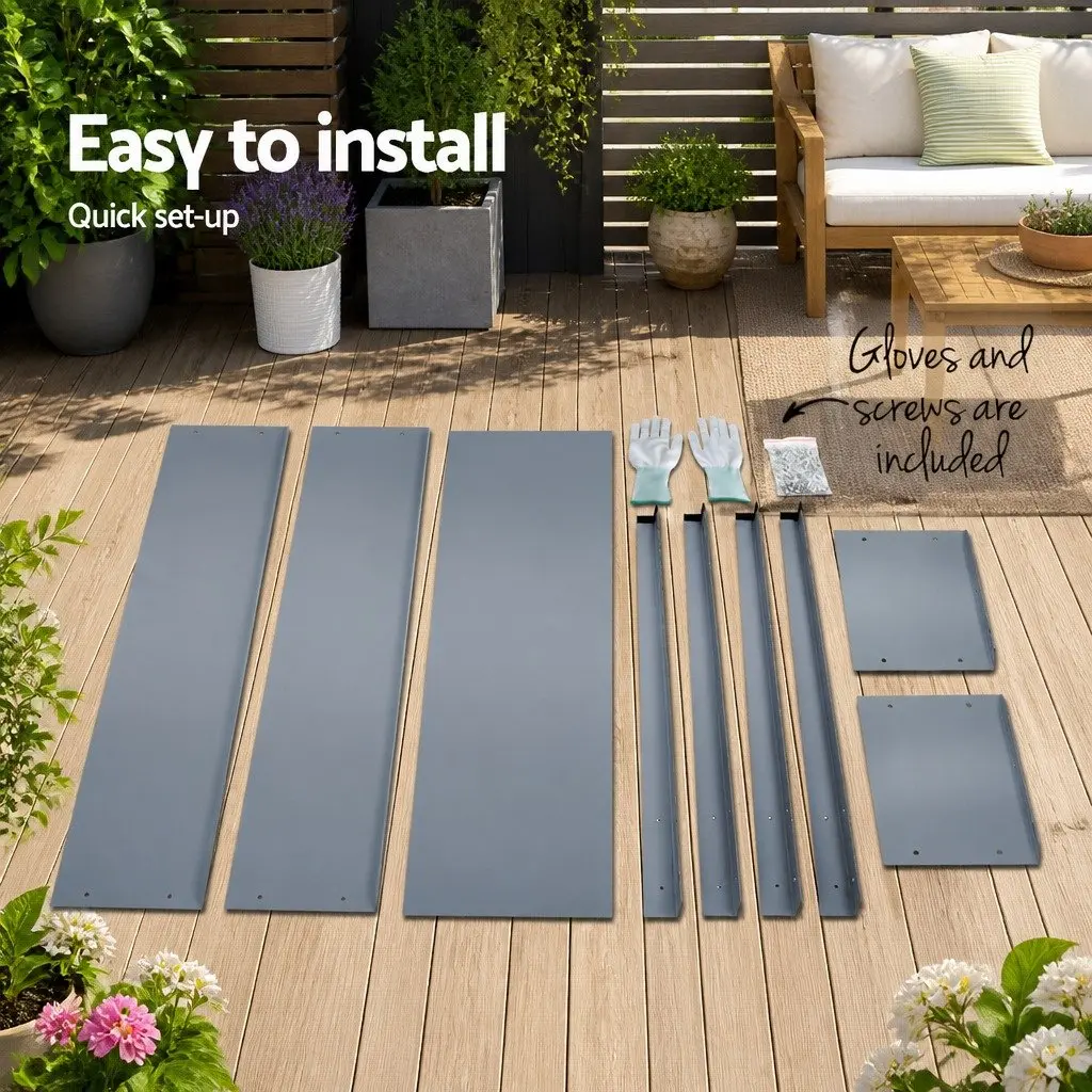 Elevated Garden Bed Planter Box 100x80x30cm Raised Outdoor Herb Flower Vegetable with Drainage Holes and Rounded Safety Edges