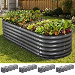 Oval Galvanized Steel Planter Boxes for Your Garden