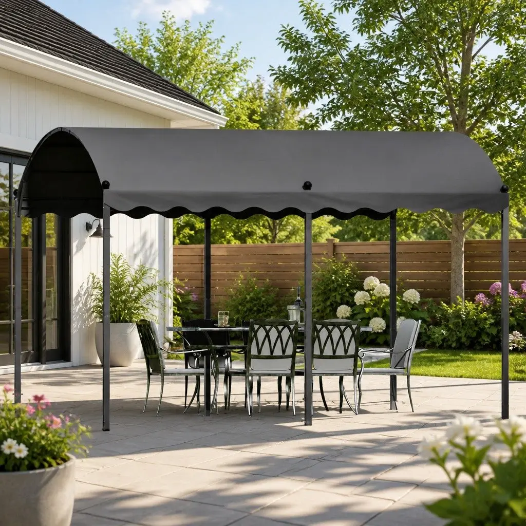 Gazebo 4x3m Outdoor Garden Canopy Shade Tent Water-resistant UV-resistant Steel Frame