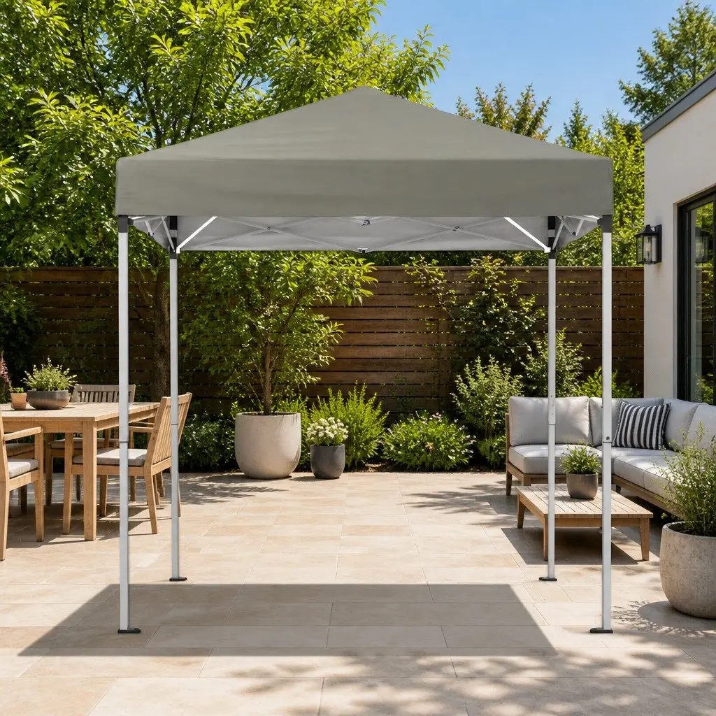 Gazebo 2x2m Portable Canopy with Adjustable Height UV Water Resistant Fabric for Outdoor Patio Garden Events