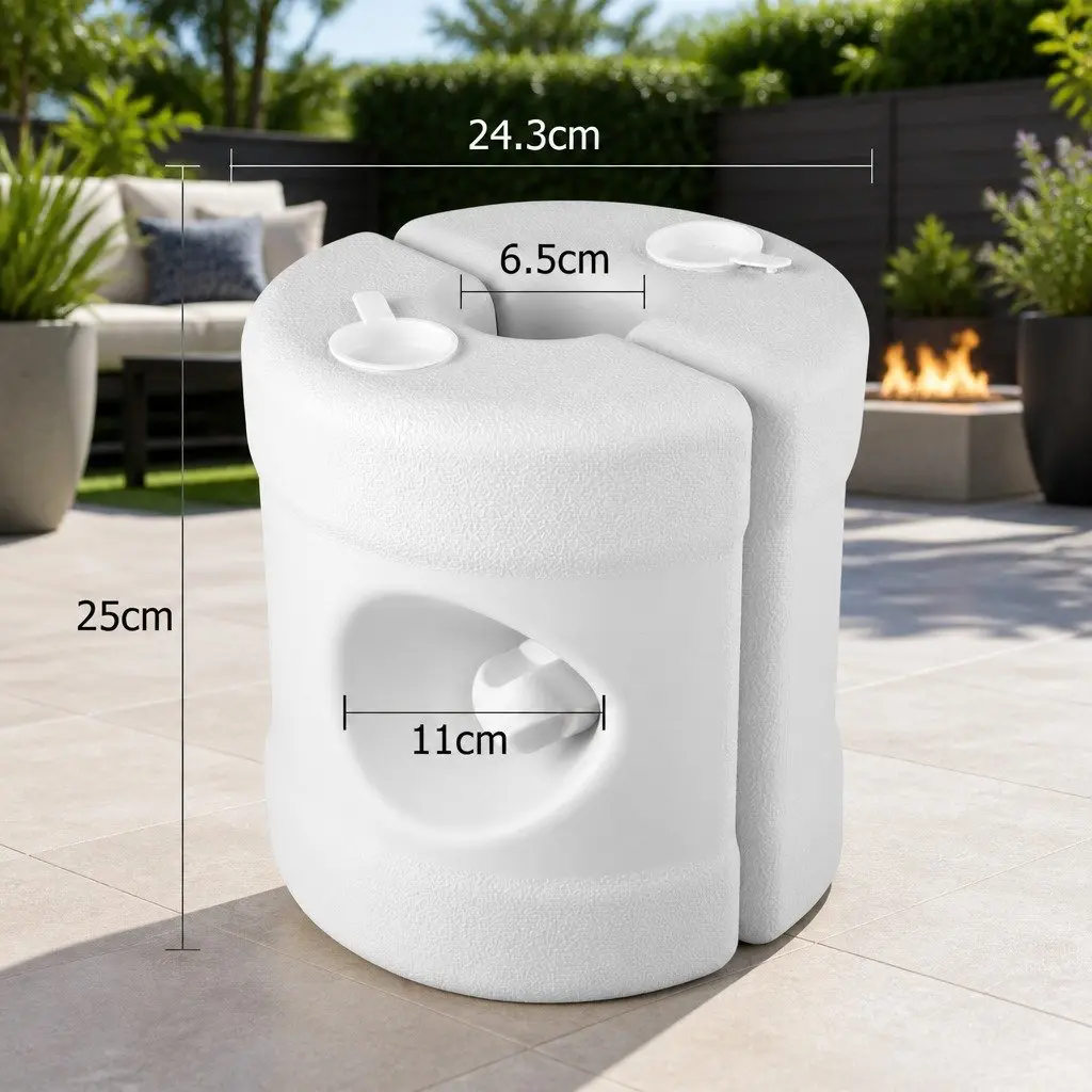 Outdoor Canopy Leg Stabiliser Kit 4 Pieces Fillable with Water or Sand for Gazebo Base Support