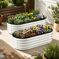 Enhance Your Outdoor Space with 2 Raised Garden Beds