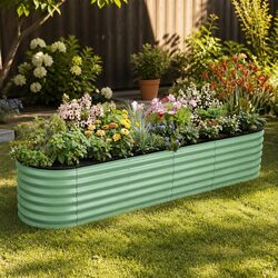 Oval Raised Garden Bed for Vibrant Home Gardens