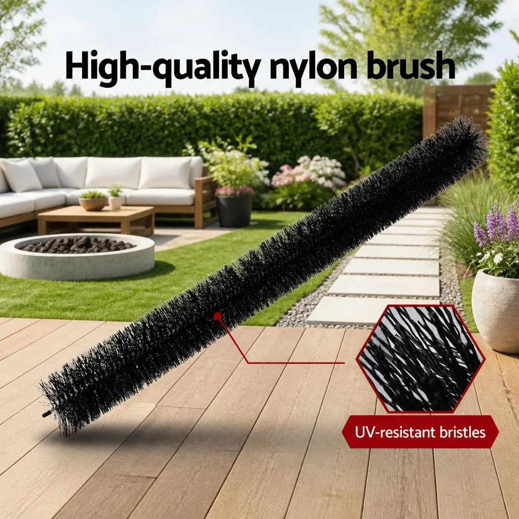 Gutter Guard Brush 92cm x 10cm Black Debris Protection UV Resistant Nylon Bristles 48 Piece