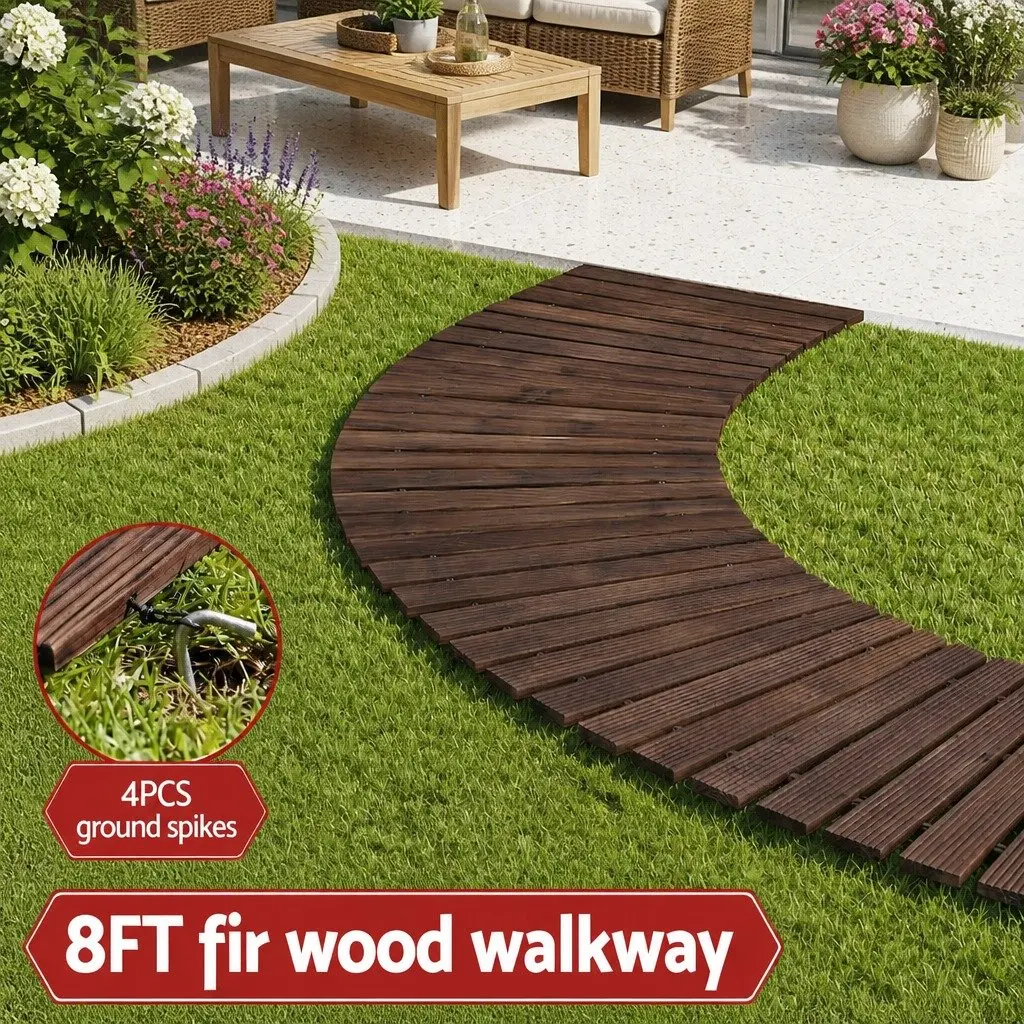 Garden Pathway 8FT Flexible Roll-Out Walkway Weather-Resistant Anti-Slip Surface