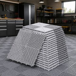 Interlocking Garage Floor Tiles 20PCS Workshop Non-Slip Heavy Duty Grey 40x40cm