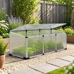 Year-Round Gardening with 180x50x50CM Aluminium Greenhouse