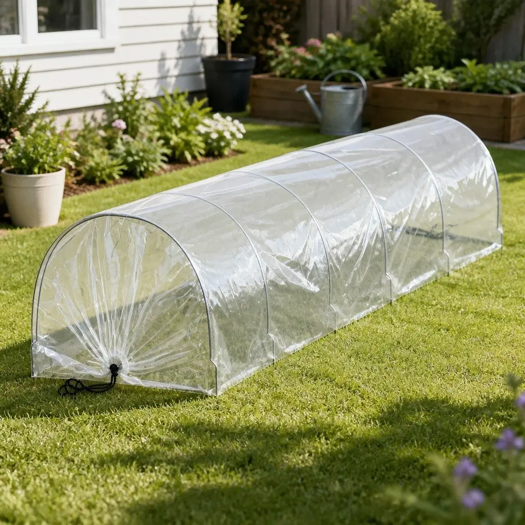 Mini Greenhouse Tunnel 300x45x30cm Portable Garden Plant Protection Clear PVC