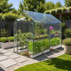 Elevate Your Gardening with the Walk-in Greenhouse Tunnel 1.2x1.9x1.9M