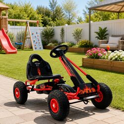 Children's Red Pedal Go Kart for Active Playtime