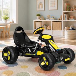 Kids Pedal Go Kart for Outdoor Fun - Black