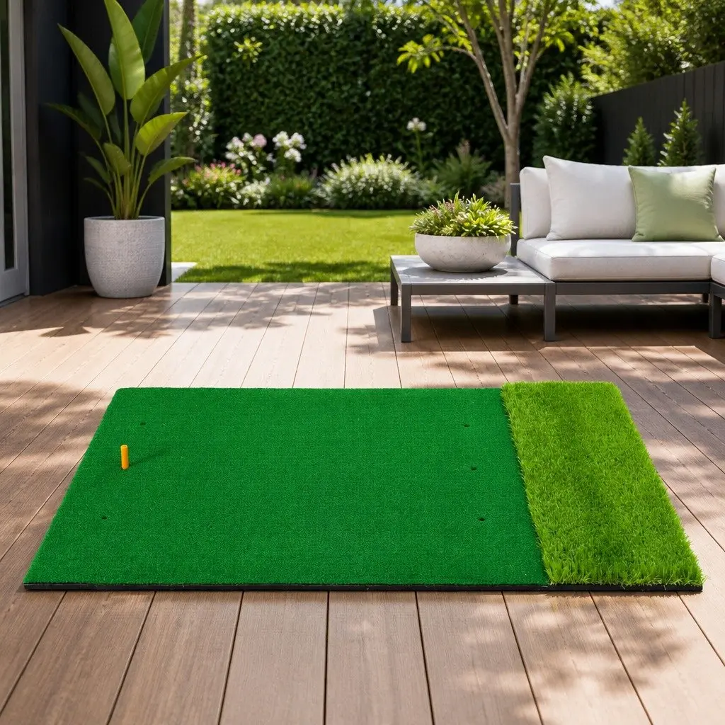 Golf Hitting Mat 150cm x 120cm 2 in 1 Portable Driving Range Practice Training Aid