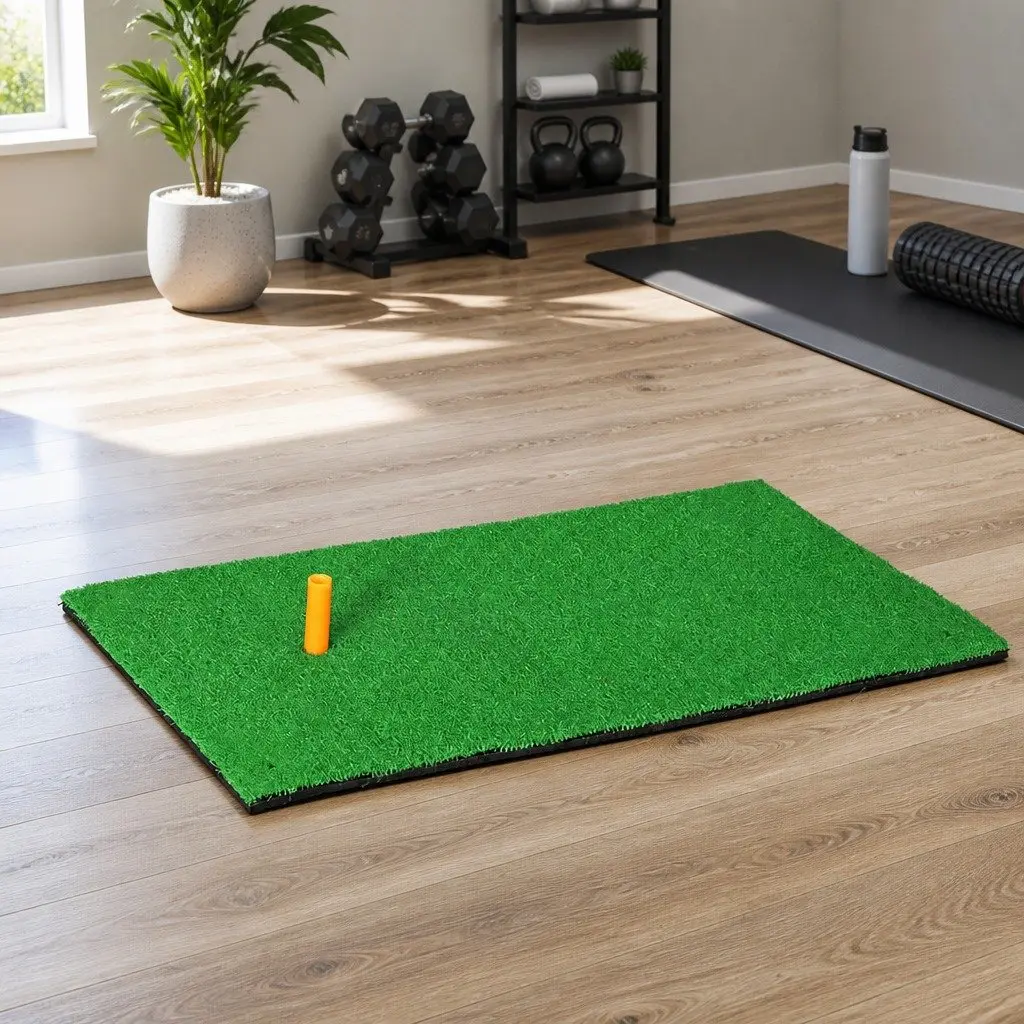 Golf Hitting Mat 60x30cm Portable Training Aid Non-Slip Base Indoor Outdoor Use