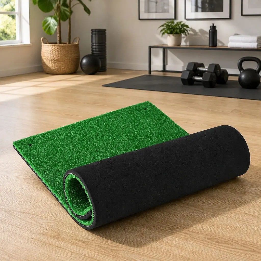 Golf Hitting Mat 60x30cm Portable Training Aid Non-Slip Base Indoor Outdoor Use