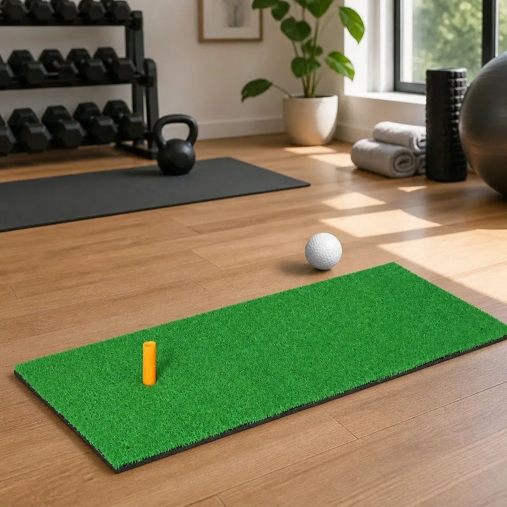 Golf Hitting Mat 60x30cm Portable Training Aid Non-Slip Base Indoor Outdoor Use