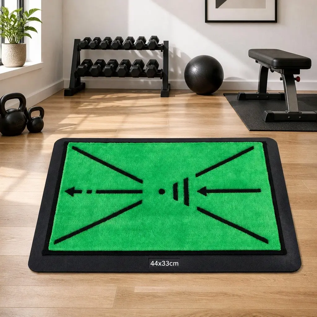 Golf Hitting Mat 44cm x 33cm Swing Path Feedback Training Practice Indoor Outdoor