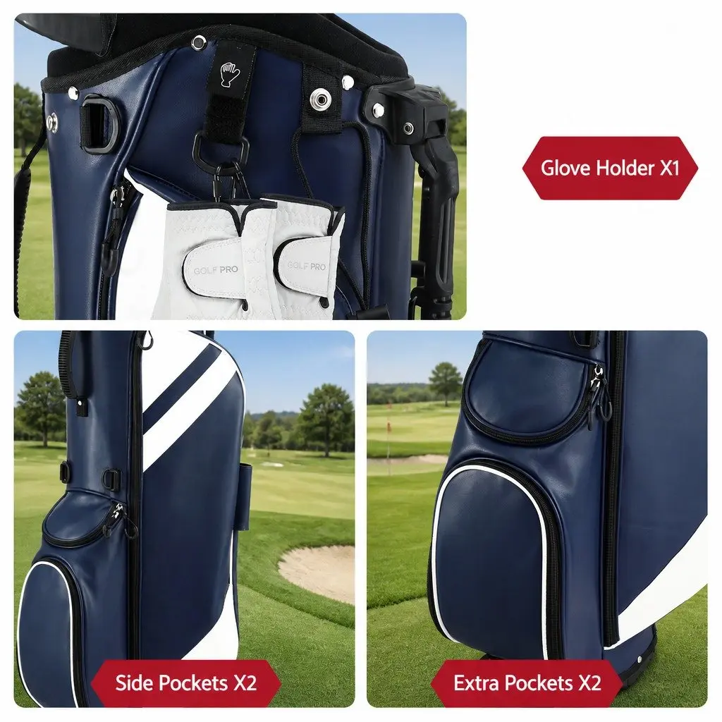 Golf Stand Bag Lightweight Dual Strap Independent Club Divider