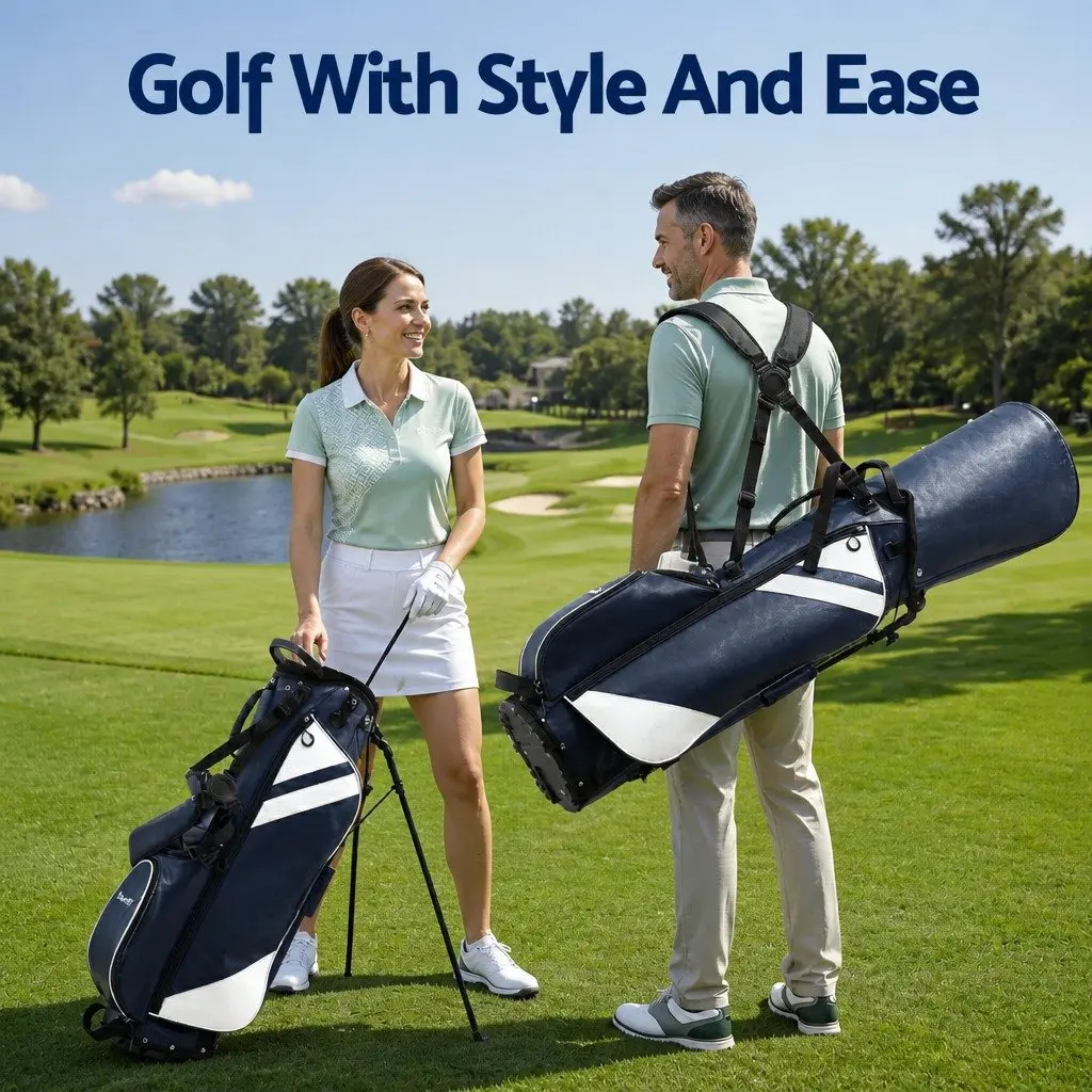 Golf Stand Bag Lightweight Dual Strap Independent Club Divider