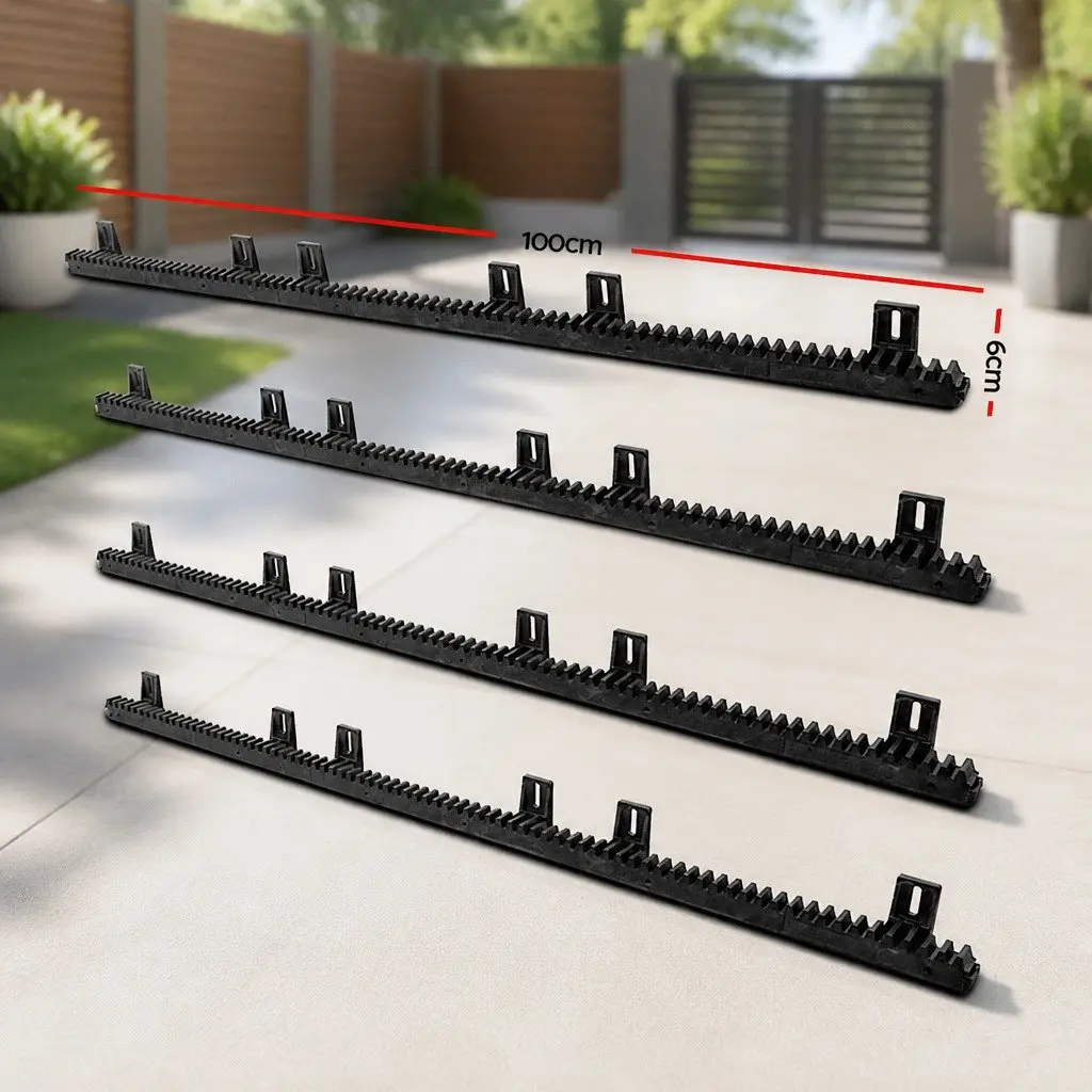 Sliding Gate Opener Rack Rail Kit 4 Piece Heavy Duty Nylon Reinforced Steel Core