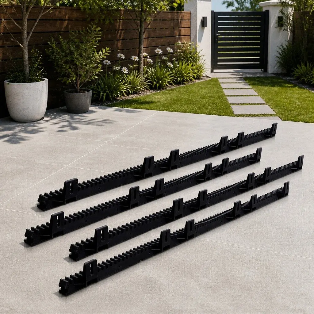Sliding Gate Opener Rack Rail Kit 4 Piece Heavy Duty Nylon Reinforced Steel Core