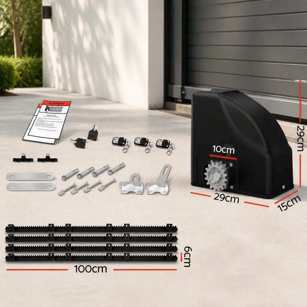 Automatic Sliding Gate Opener Kit 600KG Solar Powered Remote Control