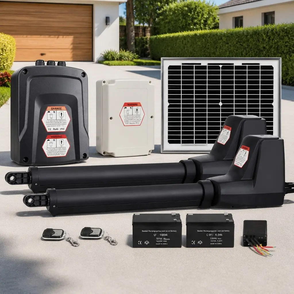 Solar Powered Gate Opener 800kg Automatic Remote Control System for Swing Gates