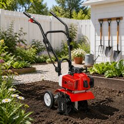 Gardening Made Easy with Our 63cc Hand-Held Tiller
