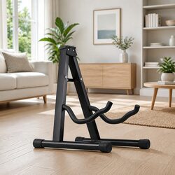 Stylish Folding Guitar Stand for Your Music Space - Black