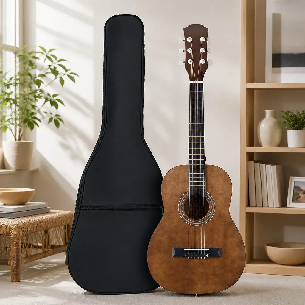 31 Inch Acoustic Guitar Compact Beginner Steel String with Gig Bag