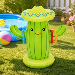 Cactus Sprinkler Backyard Water Play Toy Kids Outdoor Garden Hose Sprinkler