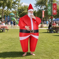 Festive Inflatable Santa Costume for Holiday Celebrations