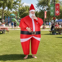 Festive Inflatable Santa Costume for Holiday Celebrations