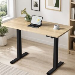 Enhance Your Workspace with a Motorised Oak Desk 140cm