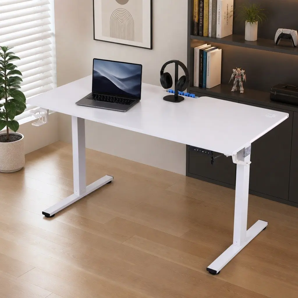 Electric Standing Desk 140cm Height Adjustable Digital Memory Control RGB LED Lighting