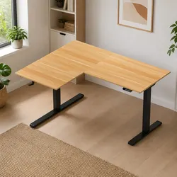 Flexible L-Shape Electric Standing Desk for Home Offices